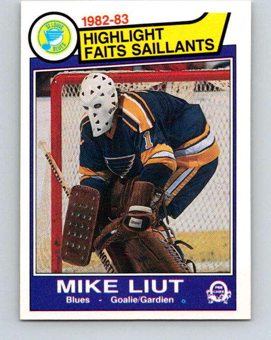 1983-84 O-Pee-Chee #309 Mike Liut HL  St. Louis Blues  V27753