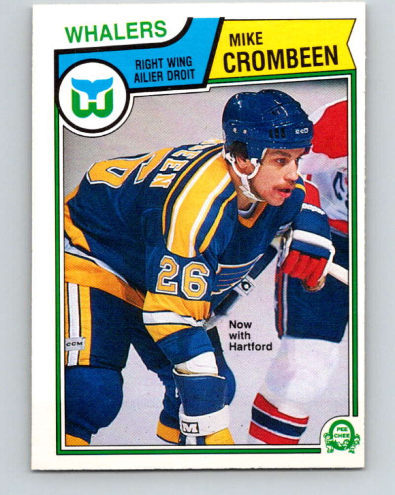 1983-84 O-Pee-Chee #312 Mike Crombeen  RC Rookie Whalers  V27767