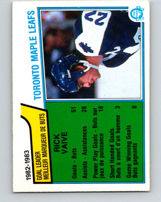 1983-84 O-Pee-Chee #323 Rick Vaive TL  Toronto Maple Leafs  V27805