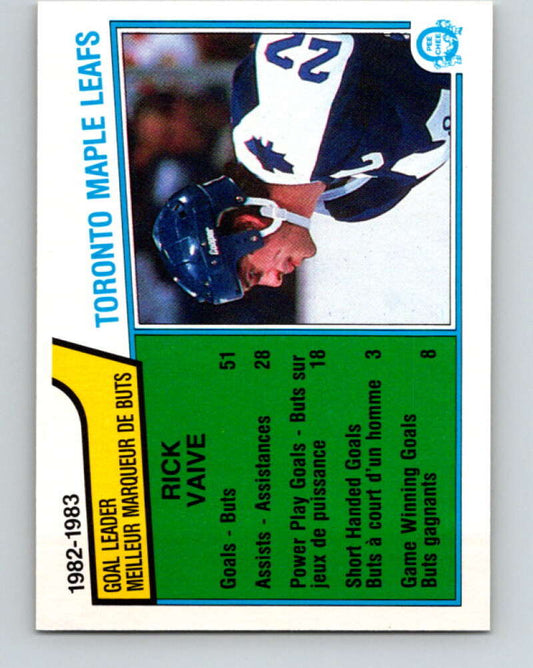 1983-84 O-Pee-Chee #323 Rick Vaive TL  Toronto Maple Leafs  V27806