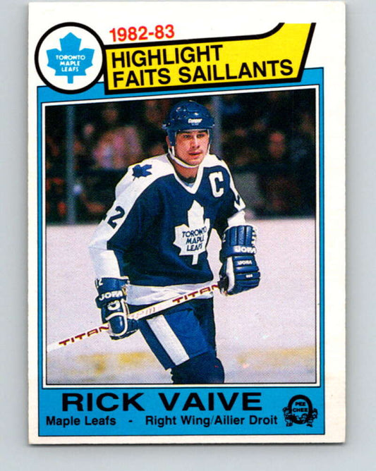 1983-84 O-Pee-Chee #324 Rick Vaive HL  Toronto Maple Leafs  V27809