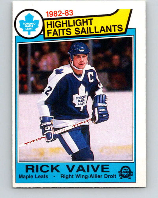 1983-84 O-Pee-Chee #324 Rick Vaive HL  Toronto Maple Leafs  V27810