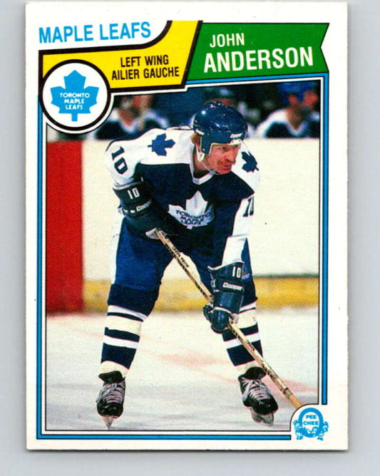 1983-84 O-Pee-Chee #325 John Anderson  Toronto Maple Leafs  V27811