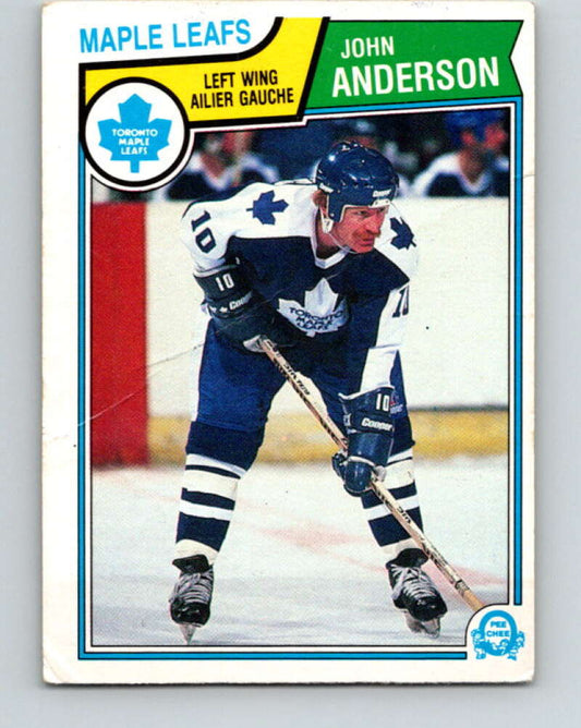 1983-84 O-Pee-Chee #325 John Anderson  Toronto Maple Leafs  V27812