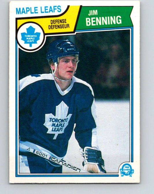 1983-84 O-Pee-Chee #326 Jim Benning  Toronto Maple Leafs  V27813
