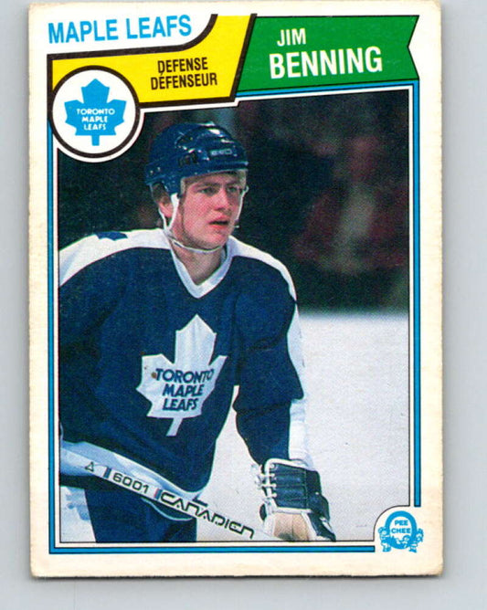 1983-84 O-Pee-Chee #326 Jim Benning  Toronto Maple Leafs  V27814