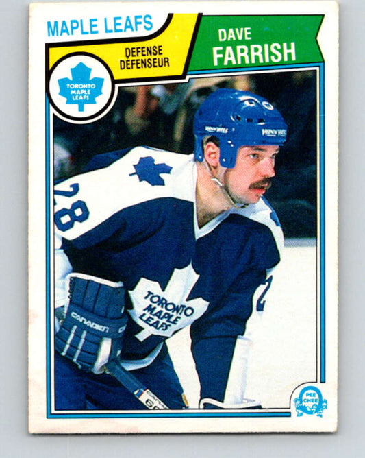 1983-84 O-Pee-Chee #329 Dave Farrish  Toronto Maple Leafs  V27823