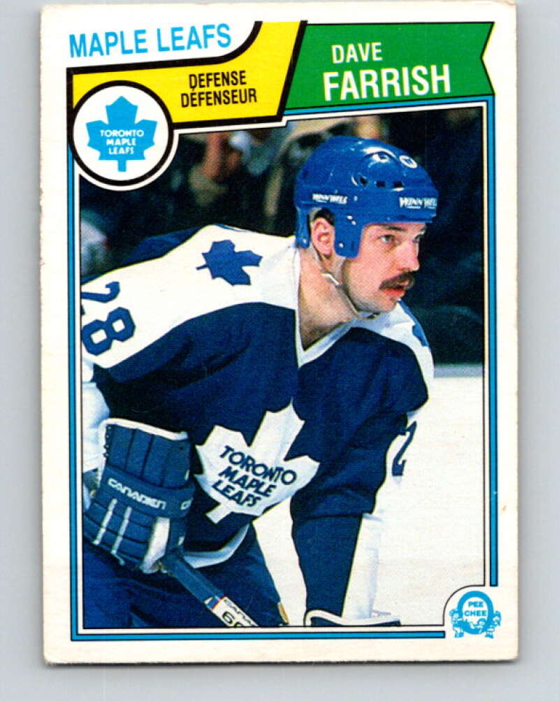 1983-84 O-Pee-Chee #329 Dave Farrish  Toronto Maple Leafs  V27825