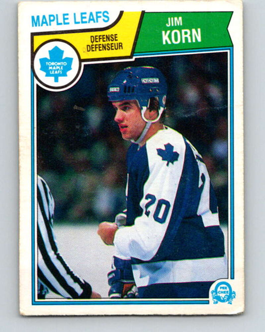 1983-84 O-Pee-Chee #335 Jim Korn  Toronto Maple Leafs  V27843