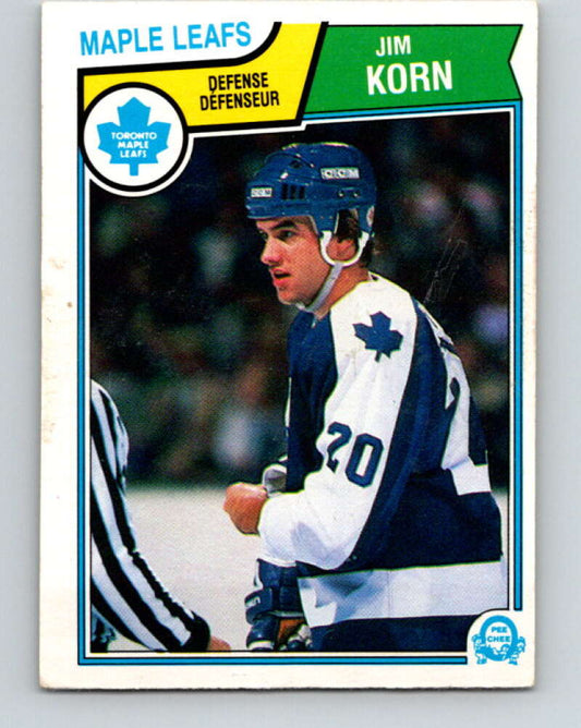 1983-84 O-Pee-Chee #335 Jim Korn  Toronto Maple Leafs  V27844