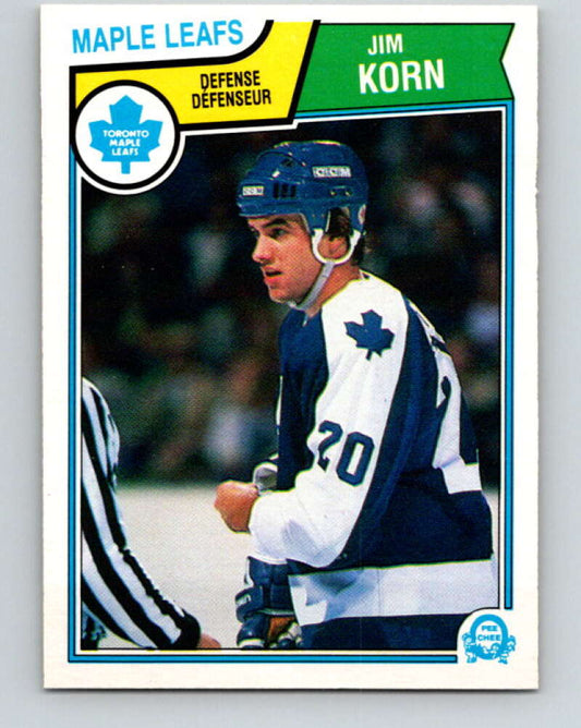1983-84 O-Pee-Chee #335 Jim Korn  Toronto Maple Leafs  V27845