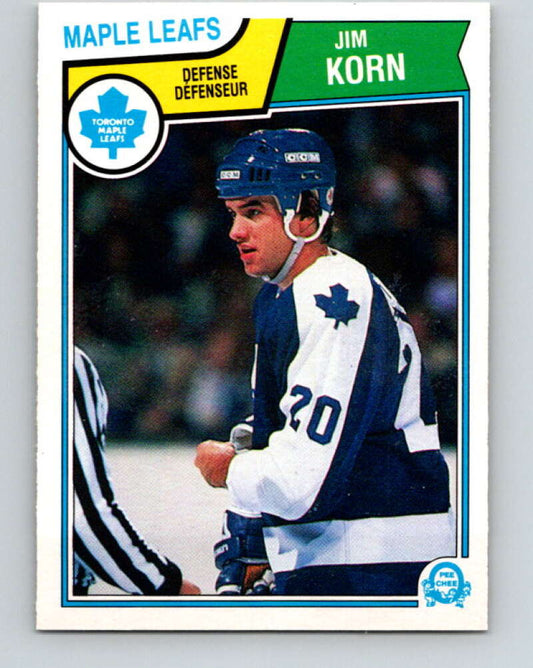 1983-84 O-Pee-Chee #335 Jim Korn  Toronto Maple Leafs  V27848