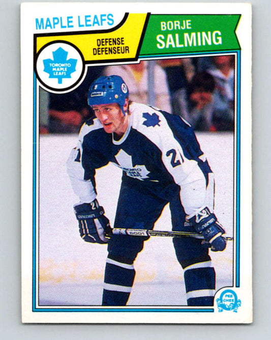 1983-84 O-Pee-Chee #341 Borje Salming  Toronto Maple Leafs  V27860
