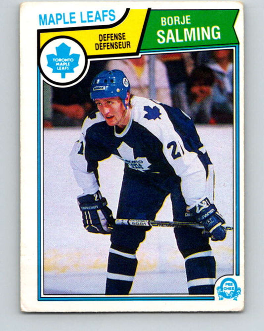 1983-84 O-Pee-Chee #341 Borje Salming  Toronto Maple Leafs  V27861