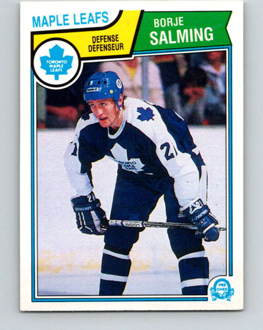 1983-84 O-Pee-Chee #341 Borje Salming  Toronto Maple Leafs  V27863