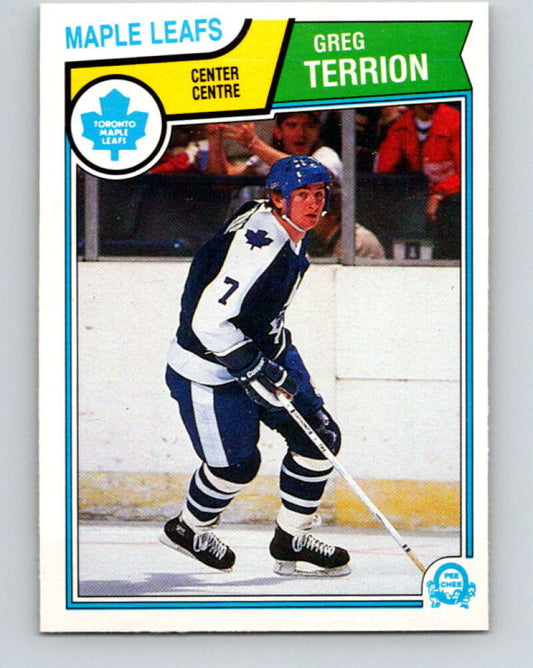 1983-84 O-Pee-Chee #342 Greg Terrion  Toronto Maple Leafs  V27864