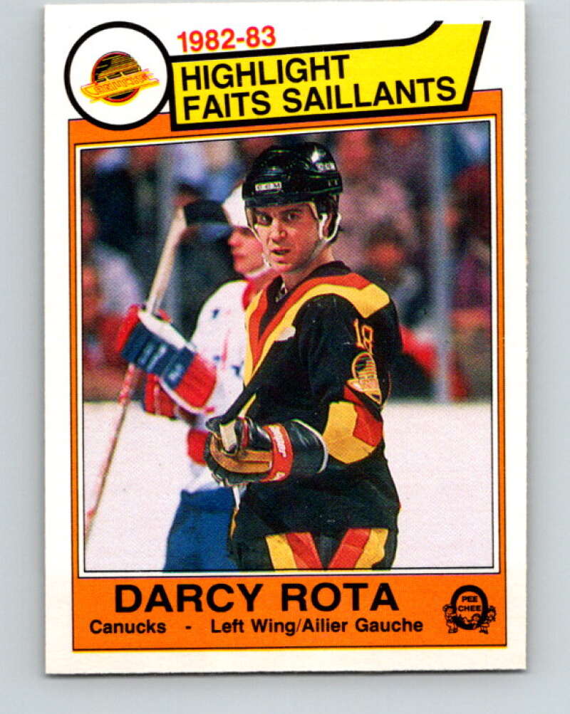 1983-84 O-Pee-Chee #345 Darcy Rota HL  Vancouver Canucks  V27874