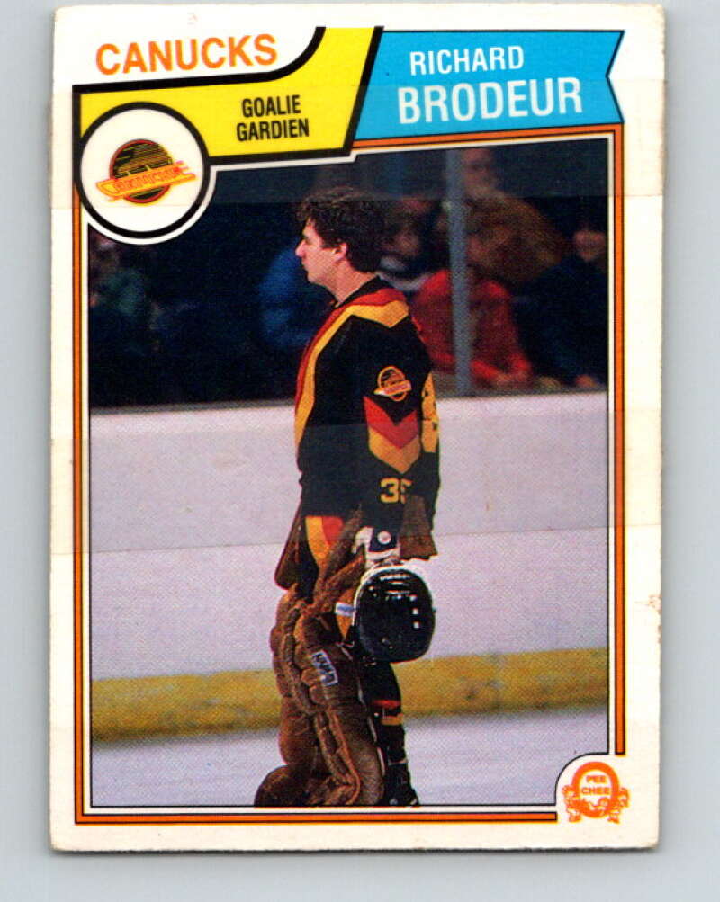 1983-84 O-Pee-Chee #346 Richard Brodeur  Vancouver Canucks  V27878