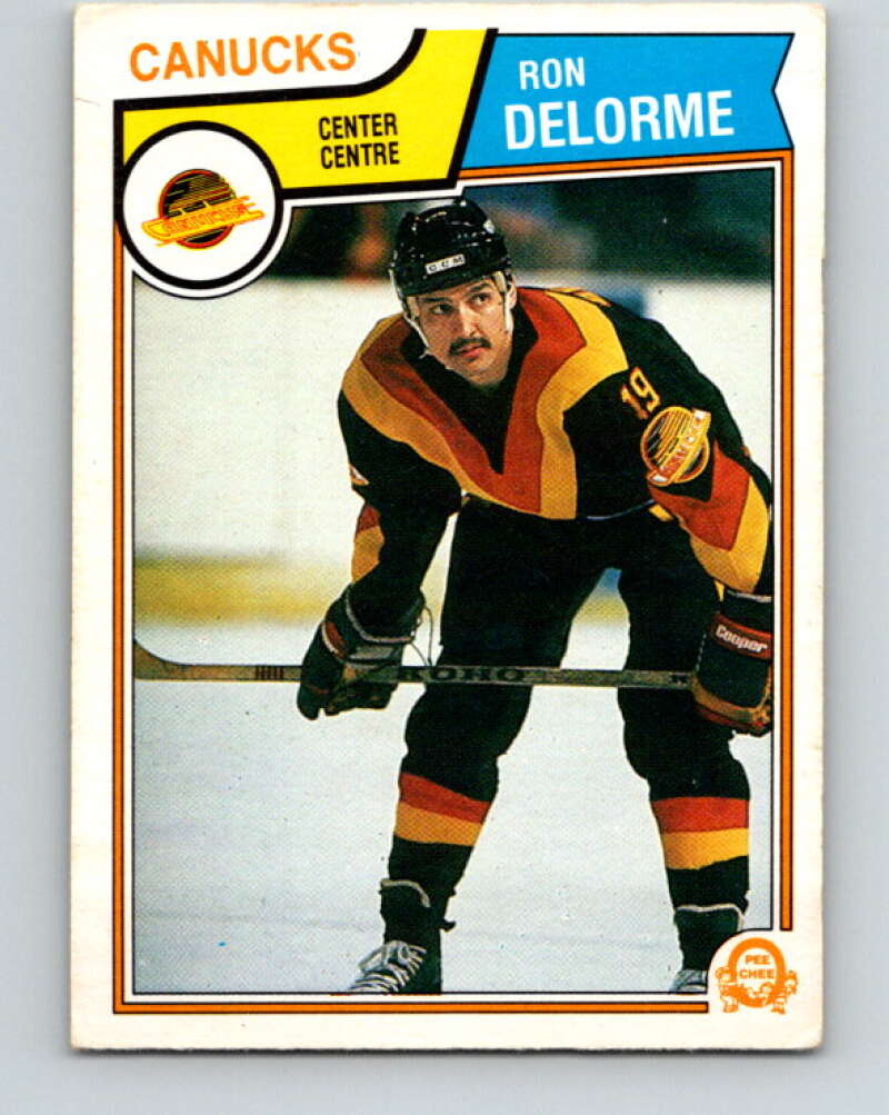 1983-84 O-Pee-Chee #348 Ron Delorme  Vancouver Canucks  V27884