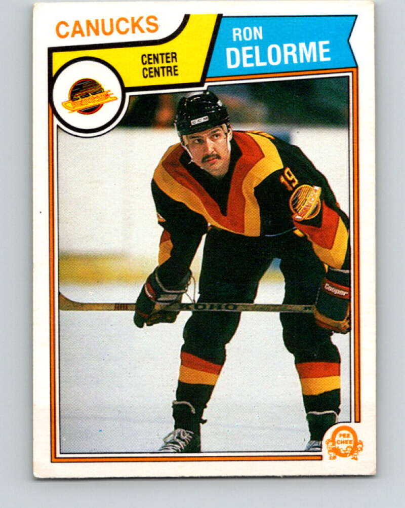 1983-84 O-Pee-Chee #348 Ron Delorme  Vancouver Canucks  V27885