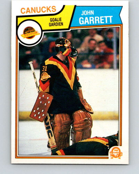 1983-84 O-Pee-Chee #349 John Garrett  Vancouver Canucks  V27887