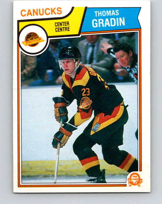 1983-84 O-Pee-Chee #350 Thomas Gradin  Vancouver Canucks  V27890