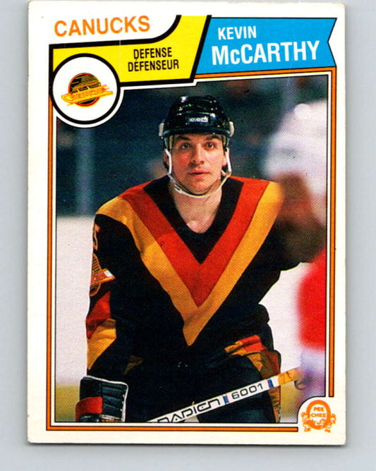 1983-84 O-Pee-Chee #356 Kevin McCarthy  Vancouver Canucks  V27916