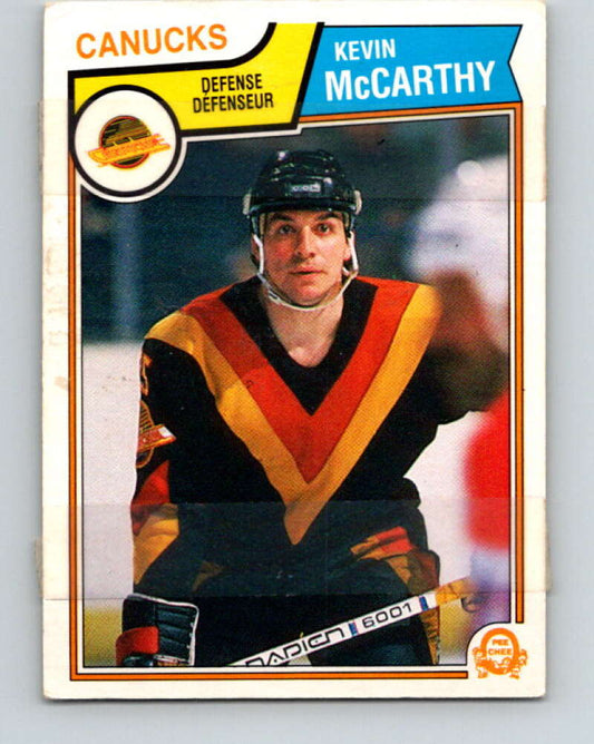 1983-84 O-Pee-Chee #356 Kevin McCarthy  Vancouver Canucks  V27917