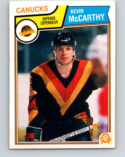 1983-84 O-Pee-Chee #356 Kevin McCarthy  Vancouver Canucks  V27918