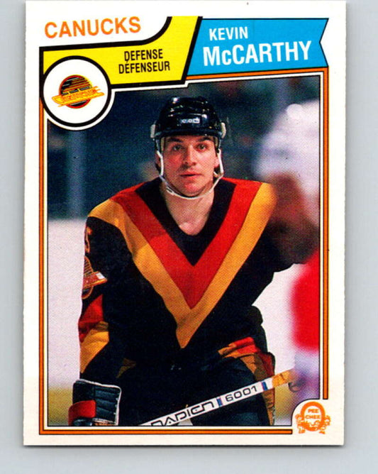 1983-84 O-Pee-Chee #356 Kevin McCarthy  Vancouver Canucks  V27919