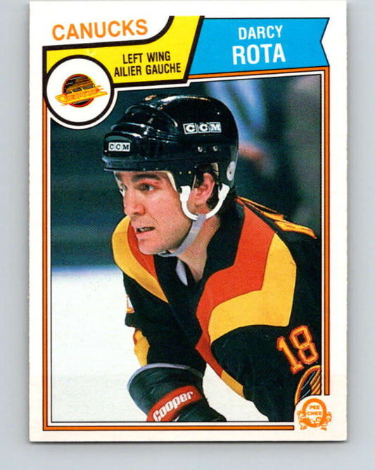 1983-84 O-Pee-Chee #358 Darcy Rota  Vancouver Canucks  V27925