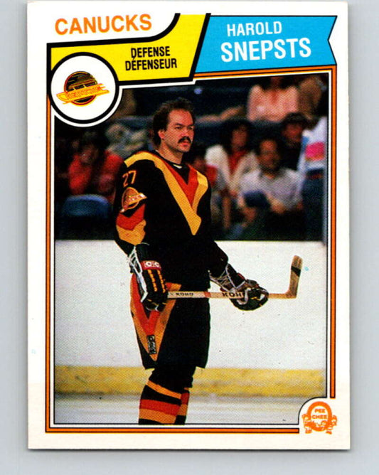 1983-84 O-Pee-Chee #360 Harold Snepsts  Vancouver Canucks  V27931