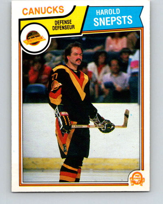 1983-84 O-Pee-Chee #360 Harold Snepsts  Vancouver Canucks  V27932