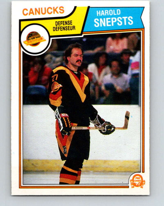 1983-84 O-Pee-Chee #360 Harold Snepsts  Vancouver Canucks  V27934