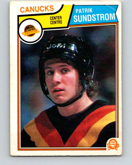 1983-84 O-Pee-Chee #361 Patrik Sundstrom RC Rookie Canucks  V27936