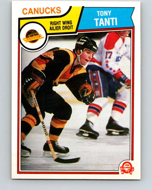 1983-84 O-Pee-Chee #362 Tony Tanti RC Rookie Canucks  V27943