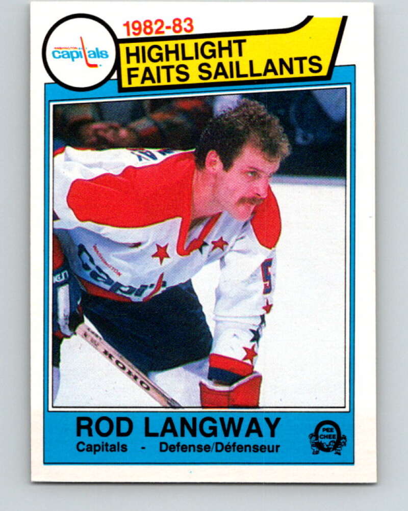 1983-84 O-Pee-Chee #365 Rod Langway HL  Washington Capitals  V27953