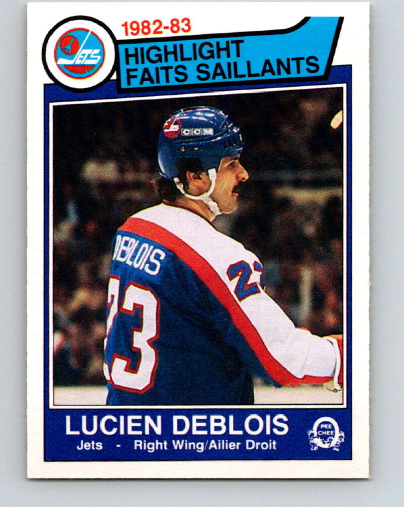 1983-84 O-Pee-Chee #378 Lucien DeBlois HL  Winnipeg Jets  V27994