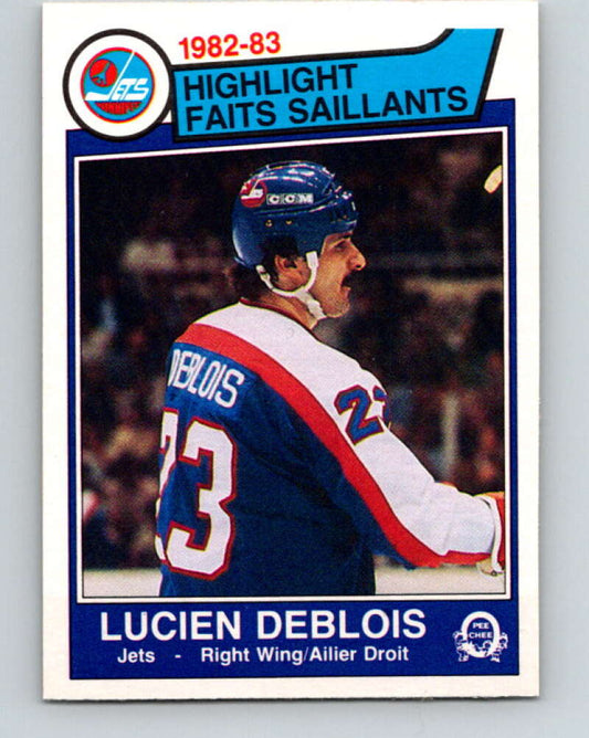 1983-84 O-Pee-Chee #378 Lucien DeBlois HL  Winnipeg Jets  V27996