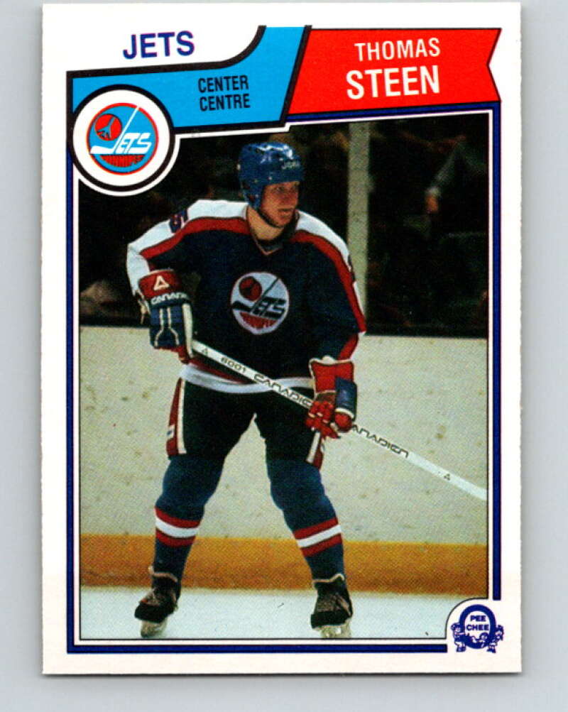 1983-84 O-Pee-Chee #393 Thomas Steen  Winnipeg Jets  V28049