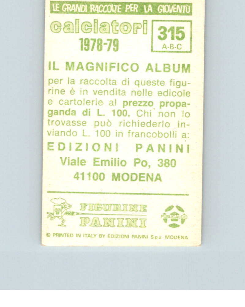 1978-79  Panini Calciatori Soccer #315 Venturelli, Boggia, Frappampina  V28342
