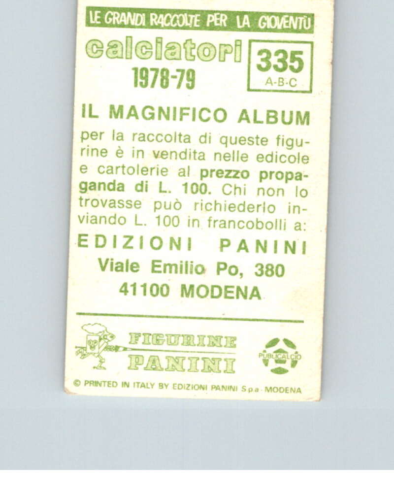 1978-79  Panini Calciatori Soccer #335 Brugnera, Canestrari, Casagrande  V28352