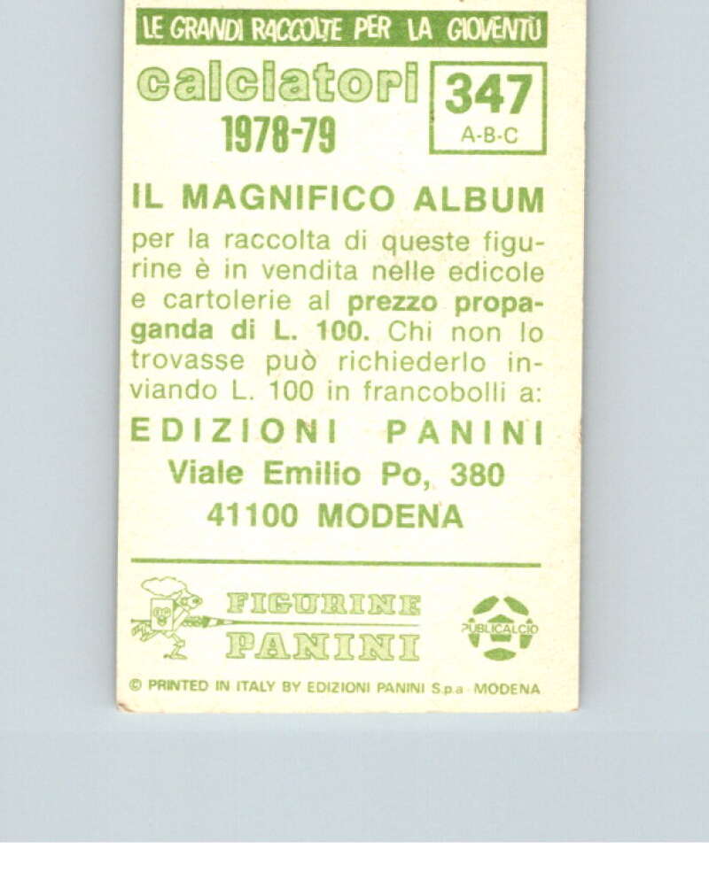 1978-79  Panini Calciatori Soccer #347 Petrini, Zandoli, Settini  V28362