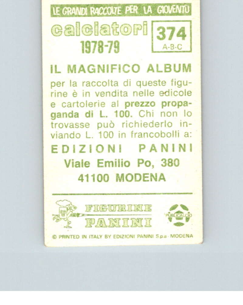 1978-79  Panini Calciatori Soccer #374 Nardin, Lo Russo, La Palma  V28378
