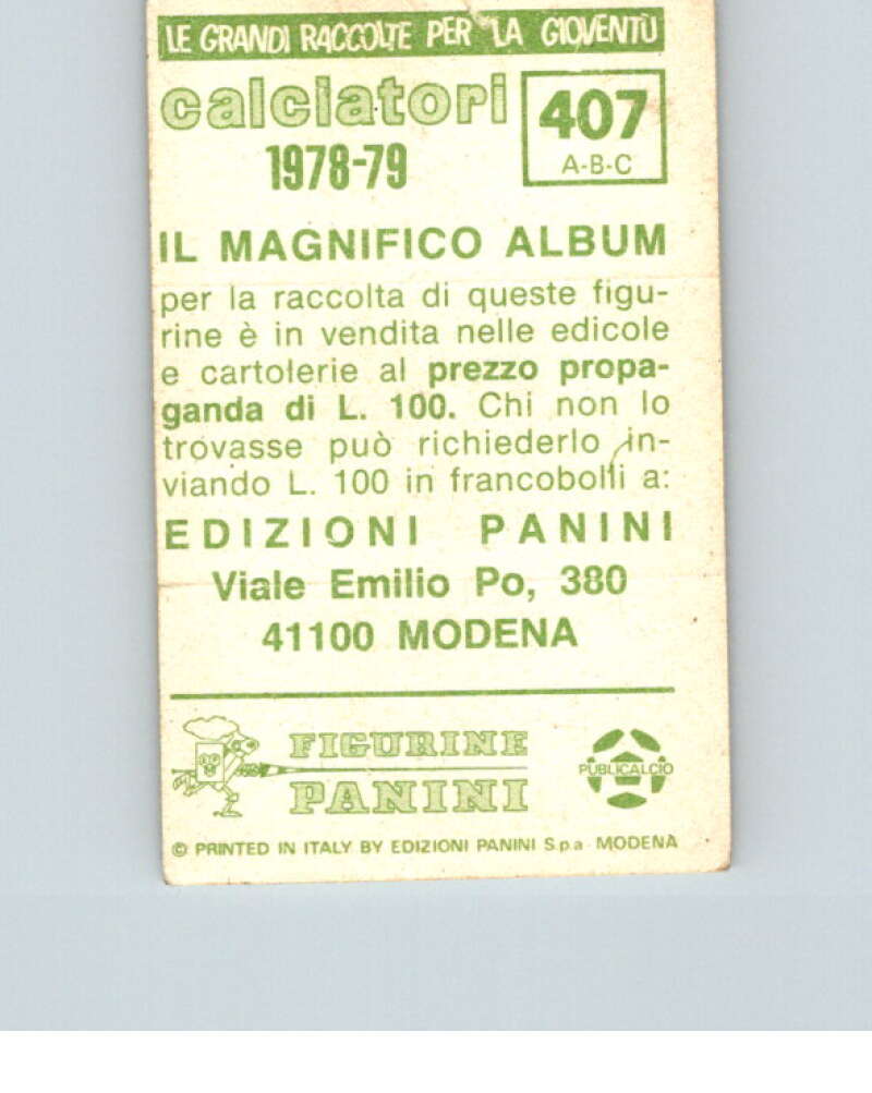 1978-79  Panini Calciatori Soccer #407 Chimenti, Montenegro, Trapani  V28393