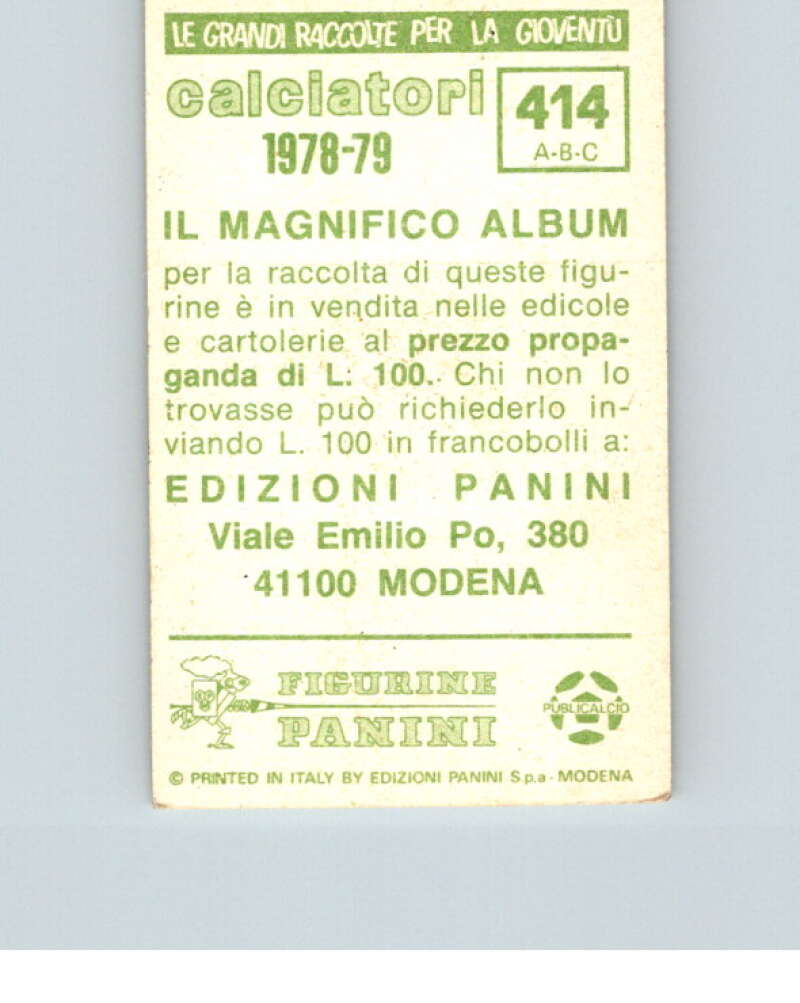 1978-79  Panini Calciatori Soccer #414 Recchi, Motta, Gamba V28396