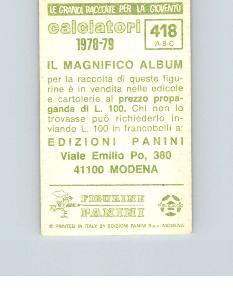 1978-79  Panini Calciatori Soccer #418 Mancin, Cosenza, Bertarelli  V28397