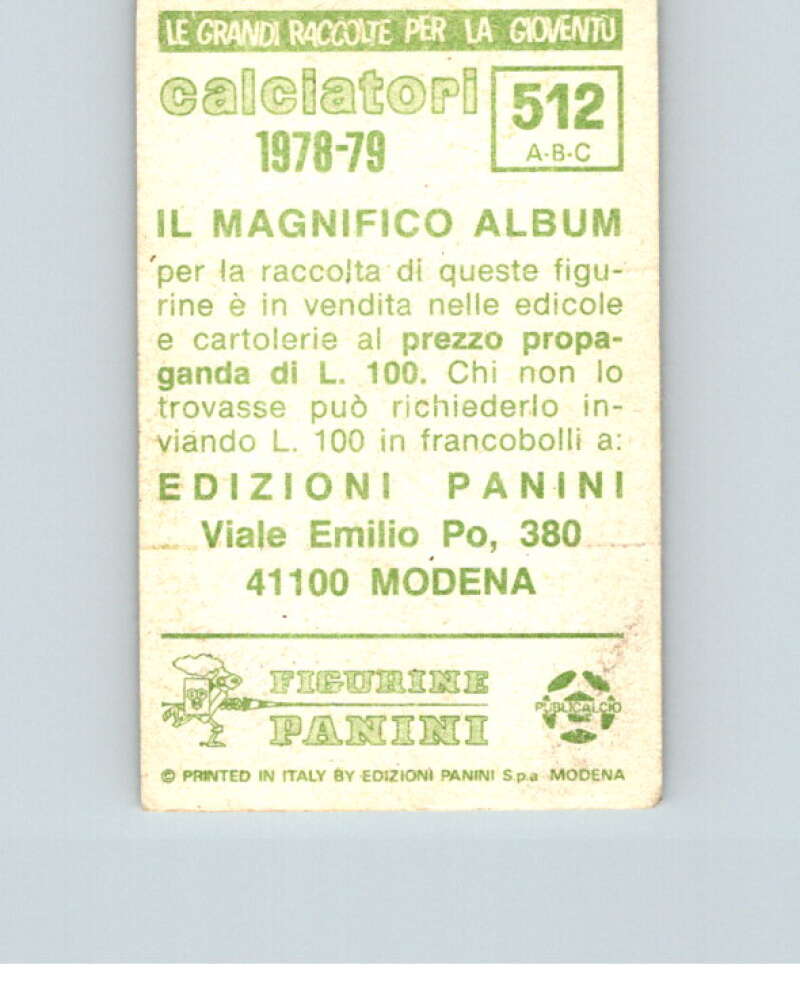 1978-79  Panini Calciatori Soccer #512 Alessandria, Biellese, Como  V28452