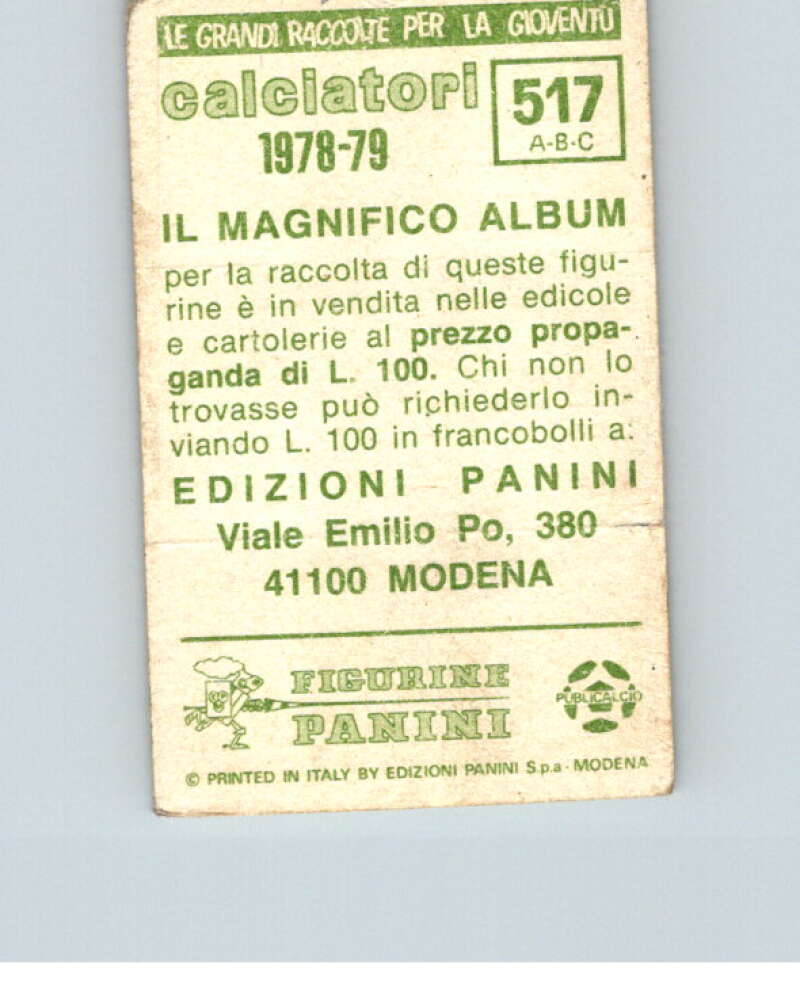 1978-79  Panini Calciatori Soccer #517 Trento, Treviso, Triestina  V28456