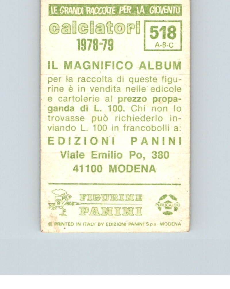 1978-79  Panini Calciatori Soccer #518 Arezzo, Barletta,Benevento  V28458